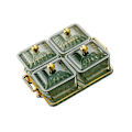 Miniatyrbild 1 av 5: 1/2/3 Nordic Style Divided Dishes Square för Reception Room 4 Grids 1Set