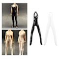 Miniatyrbild 5 av 5: 1/2/3 1:12 Jumpsuit Kläder för kvinnor för HT Action Figure Kläder White 13.6cm 1Set