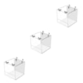 Miniatyrbild 4 av 5: 1/2/3 transparent färg fågelvattenbadkar Lätt att installera Bath Box 13*11*13CM 3Set