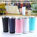 Miniatyrbild 2 av 5: 1/2/3 musiktumlare med Bluetooth högtalare Matklassad rostfri Black 2 1Set