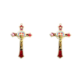 Miniatyrbild 3 av 5: 1/2/3/5 Zinklegering Väggkrucifix Cross Jesus Statue Staty Red 12x7cm 2Set