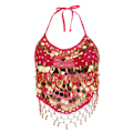 Miniatyrbild 3 av 5: 1/2/3 Magdanskostymer BH Halter Top Sequin Performance Rosy 1Set