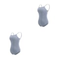 Miniatyrbild 1 av 5: 1/2/3 Dance Body Balett Leotard Dansoutfit Andas Light Gray L 2PCS