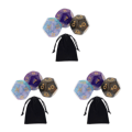 Miniatyrbild 3 av 5: 1/2/3/5 3st Akryl Astrologiska Tärningar Konstellationstärningar för Style B 3Set