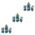 Miniatyrbild 3 av 5: 1/2/3/5 7x polyedriska tärningar D4-D20 tärning, för bordsspelsfest Blue 3Set
