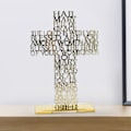 Miniatyrbild 3 av 5: 1/2/3/5 Stående krucifix Jesus Scriptures Cross Bön Gold 20cm 1Set