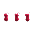 Miniatyrbild 4 av 5: 1/2/3 Dance Body Balett Leotard Dansoutfit Andas Wine Red S 3PCS