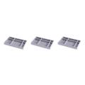 Miniatyrbild 2 av 5: 1/2/3/5 Stapelbar smyckesbricka Multipurpose Portable Velvet för 6 Grids Style A 3Set