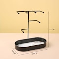 Miniatyrbild 4 av 5: 1/2/3/5 Smycken Organizer Stand Fack Display Rack för ringar Black Marbling 20 x 10 x 21cm 1Set