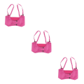 Miniatyrbild 4 av 5: 1/2/3/5 Dam Charm Midjeband Bred underbyst Cosplay Strechy rosett Rose Red cowboy Type B 3Set