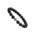 Miniatyrbild 5 av 5: 1/2/3/5 Wide Application Cross Beaded Armband för alla tillfällen glossy black 5Set
