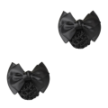 Miniatyrbild 1 av 5: 1/2/3/5 tyg lätt att bära Elastiska hårnät för moderiktiga Two Bows-black 2Set