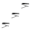 Miniatyrbild 2 av 5: 1/2/3/5 Aluminiumlegering Trigon Support Bar Bakre Support Bar För black 3Set