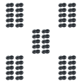 Miniatyrbild 2 av 5: 1/2/3/5 10 sets kappa vindjacka skjortor osynliga tryckknappar sprayed black 5PCS