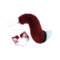 Miniatyrbild 5 av 5: Faux Wolf öron och svans Set Kostym Accessoarer Present för scen