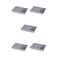 Miniatyrbild 3 av 5: 1/2/3/5 Stapelbar smyckesbricka Multipurpose Portable Velvet för 12 Grids Style A 5Set