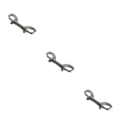 Miniatyrbild 5 av 5: 1/3/5 Silver Extended Traction Zinklegering Dubbelhuvud Krok För 3PCS