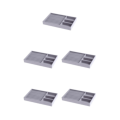 Miniatyrbild 1 av 5: 1/2/3/5 Stapelbar smyckesbricka Multipurpose Portable Velvet för 12 Grids Style A 5Set