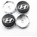Miniatyrbillede 1 af 4: Pieces 60mm Hjulkapsler til Nav Bil Emblem Logo Kapsel til Solaris Ix35 I20 I30 I40 Hyundai Tucson Creta