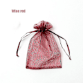 Miniatyrbillede 1 af 5: 100 stk. 22 Farver 7x9 9x12 10x15 13x18 Cm Tegnede Organza Kopper Smykker vinrød{ad} wine red 10x15cm 100pcs