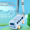 Miniatyrbild 4 av 5: Bärbar Vattenkopp i Bussform, Buss Vattenflaska Kawaii Bil Sugrör Vattenkopp