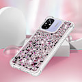 Miniatyrbillede 5 af 5: Til Xiaomi Redmi 12c 4g / 11a 4g Sparkle Flydende Væske Etui TPU Stødsikkert Cover Rosaguld Hjerter