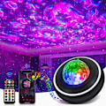 Miniatyrbillede 1 af 10: Stjerneprojektor LED Batteri - Galaxy Stjerneprojektor - 2,5 timer Sort Black RECHARGEABLE - 2.5h playtime