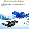 Miniatyrbillede 2 af 5: Elektrisk Rulende Delfin Badelegetøj, Badekar Rulende Fiskelegetøj Tumlende