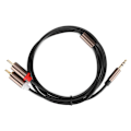 Miniatyrbillede 1 af 8: Audio Højttalerkabel Computer Subwoofer Kabel Telefontilbehør 2-i-1 3,5 mm Han til 2RCA 1-meter{ad} 0.1