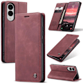 Miniatyrbillede 1 af 5: Samsung Galaxy S25 Edge 5G Etui CaseMe 013 Multifunktionelt Horisontalt Flip Læder {ad} Röd