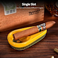 Miniatyrbild 3 av 5: Cigarraskfat Enkelt Klassiskt Keramiskt Askfat för Utomhus- eller Inomhusbruk (Färg: Gul)