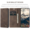 Miniatyrbillede 2 af 5: Samsung Galaxy S25 Edge 5G Etui CaseMe 013 Multifunktionelt Horisontalt Flip Læder {ad} Kaffe
