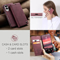 Miniatyrbillede 4 af 5: Samsung Galaxy S25 Edge 5G Etui CaseMe 013 Multifunktionelt Horisontalt Flip Læder {ad} Röd