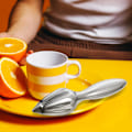 Miniatyrbillede 4 af 5: Hvidløgsknuser Saftkegle Presser, Citrus Saftpresser Reamer Rustfrit Stål Citronkegle