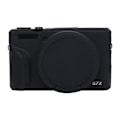 Miniatyrbillede 1 af 4: Blødt silikoneetui med linsebeskytter til Canon PowerShot G7 X Mark III / G7X3{ad} Svart