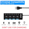 Pikkukuva 6 / 6: Nopea 4/7 portin USB HUB 2.0 -sovitin laajennin Multi USB -jakaja moninkertainen jatke