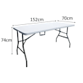 Miniatyrbillede 3 af 4: Foldsammenklappeligt bord - 150 cm - 6 personer - Pulverlakeret stålrør