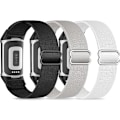 Miniatyrbillede 1 af 6: 3 elastiske armbånd, kompatible med Fitbit Charge 5/Fitbit Charge 6 armbånd til mænd og kvinder, åndbare og justerbare F