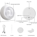 Miniatyrbillede 1 af 5: Natlampe - Bevægelsessensor, Genopladelig & Magnetisk | Perfekt Gave til Kat