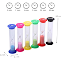 Miniatyrbillede 3 af 4: Timeglas - 30 sek., 1 min., 2 min., 3 min., 5 min., 10 min. - timeglas timer - 6 stk.
