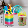 Miniatyrbillede 4 af 5: Magic Giant Rainbow Coil Legetøj - Jumbo Klassisk Multifarvet Spiralfjeder Legetøj til Drenge