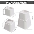 Pikkukuva 7 / 7: Utopia Bedding Säädettävät sängyn huonekalujen korotuspalat (8 kpl), raskaat korotuspalat sohvalle ja pöydälle - tukee jopa 680 kg - (valkoinen) white