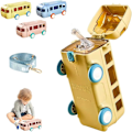 Miniatyrbild 1 av 5: Bärbar Vattenkopp i Bussform, Buss Vattenflaska Kawaii Bil Sugrör Vattenkopp