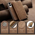 Miniatyrbillede 5 af 5: Samsung Galaxy S25 Edge 5G Etui CaseMe 013 Multifunktionelt Horisontalt Flip Læder {ad} Brun