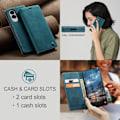 Miniatyrbillede 4 af 5: Samsung Galaxy S25 Edge 5G Etui CaseMe 013 Multifunktionelt Horisontalt Flip Læder {ad} Blå
