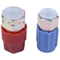 Miniatyrbillede 1 af 5: Retrofit 7/16 til 3/8 Konverteringsadapter R12 til R134a Høj/Lav AC Kobling