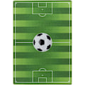 Miniatyrbild 2 av 7: Barnmatta Kort Lugg Fotbollsplan Design Baby Barnkammare Lekrum Mjuk Tvättbar Rektangulär Pojkar Grön