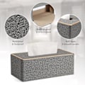 Miniatyrbillede 5 af 5: Vævæskeskrin Cover, PU Læder Vævæskeskrin Holder Rektangulær Kleenex Æske Covers