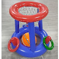 Miniatyrbillede 2 af 5: Pool Legetøj, Oppustelig Pool Basketball Legetøj, Flydende Basketballkurv Oppustelig Ringkast Strandbold Til Børnespil【ad】