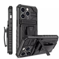 Miniatyrbillede 1 af 10: Iphone 7/8/SE2020/SE2022-Multifunktions panseretui med kortslot og bagclips - SORT